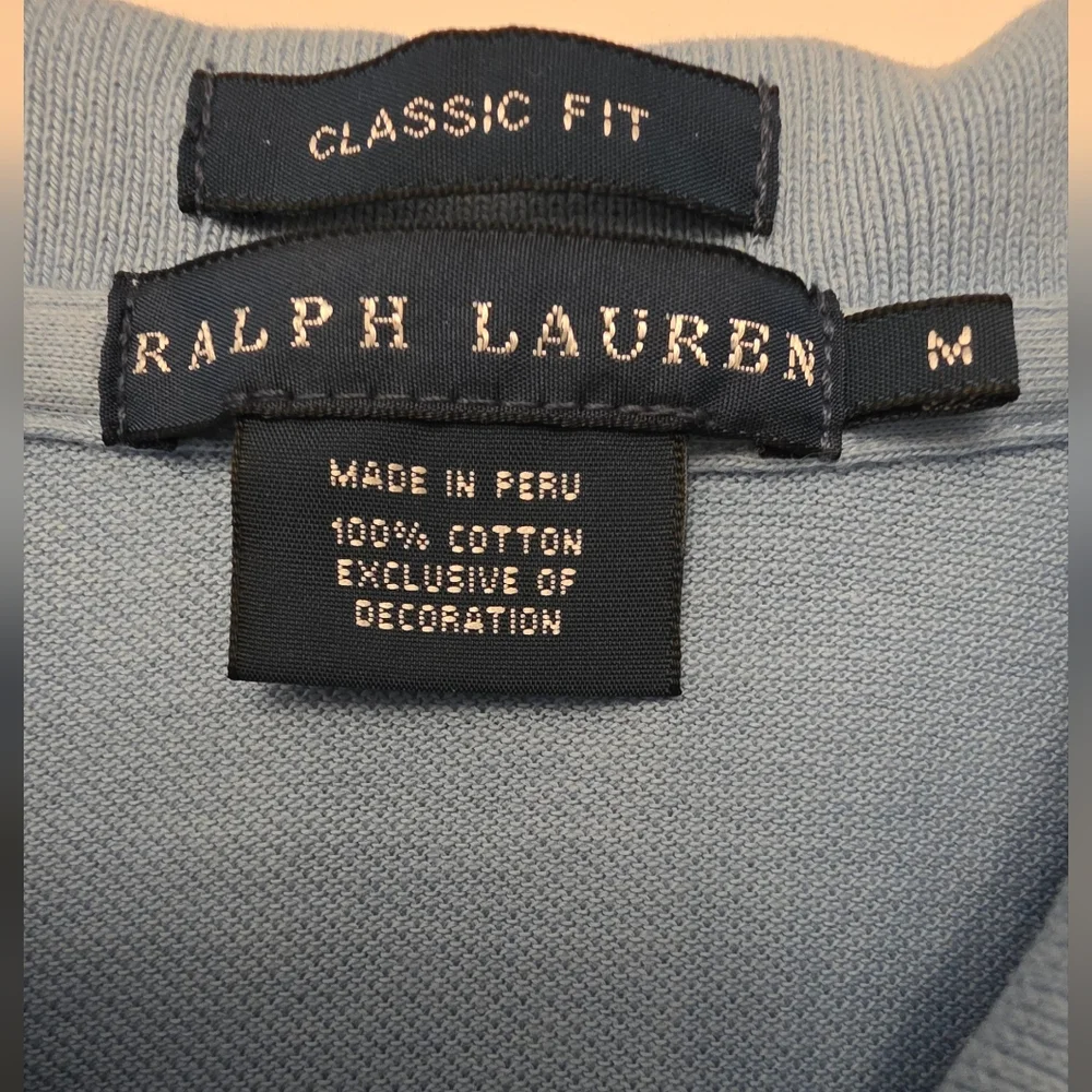 Ralph Lauren Women's Light Blue Classic Fit Polo ~ Size Medium - Picture 5 of 9